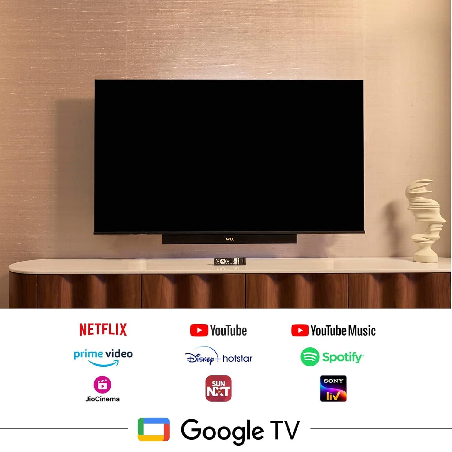 Vu 164cm (65 inches) Vibe Series 4K QLED Smart Google TV 65VIBE-DV - Image 4