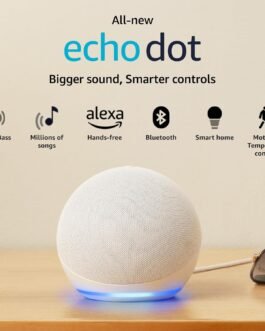 Certified Refurbished Echo Dot (5th Gen) | Smart speaker with Bigger sound, Motion Detection, Temperature Sensor, Alexa and Bluetooth| White