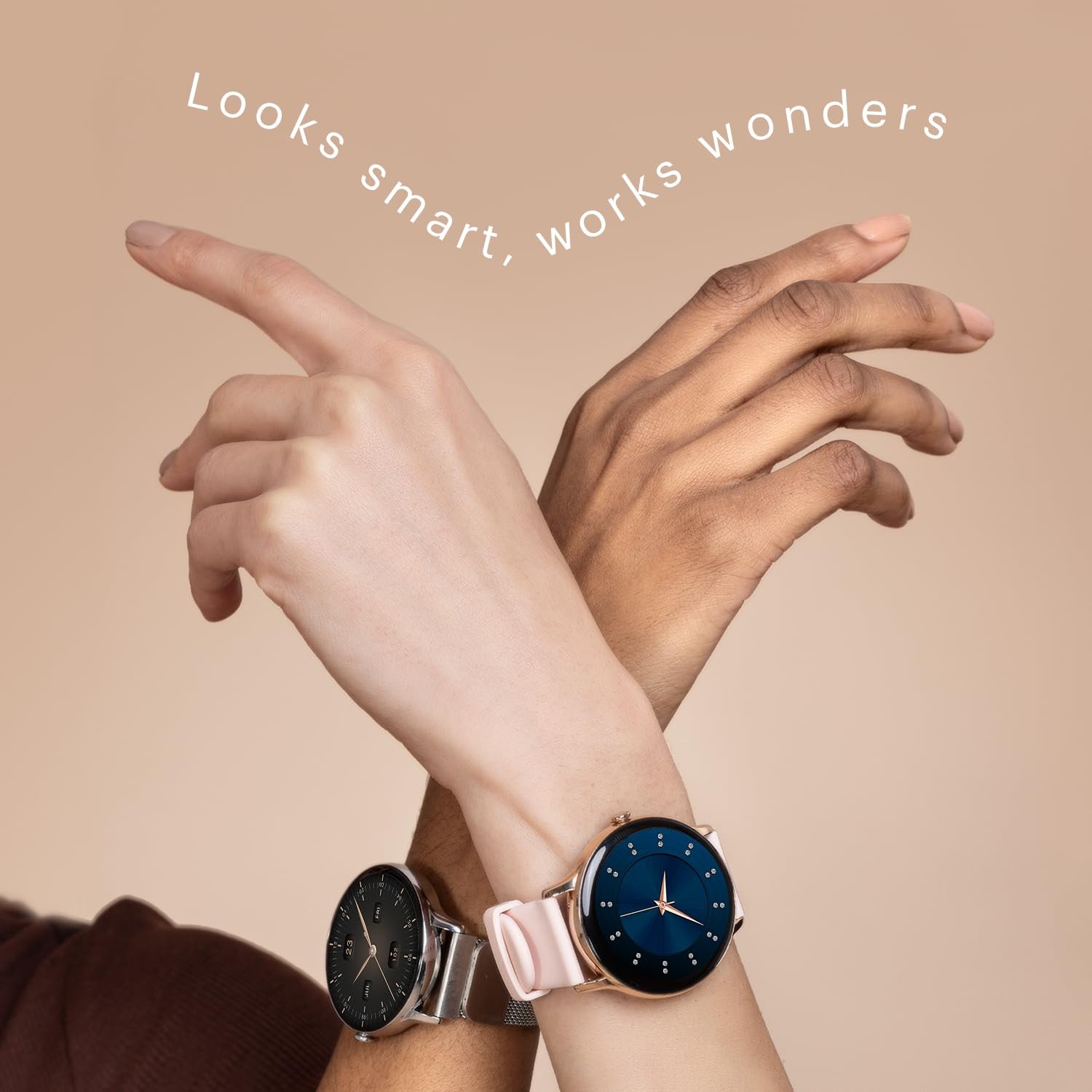 Noise Twist Go Round dial Smartwatch with BT Calling, 1.39" Display, Metal Build, 100+ Watch Faces, IP68, Sleep Tracking, 100+ Sports Modes, 24/7 Heart Rate Monitoring (Gold Link) - Image 6