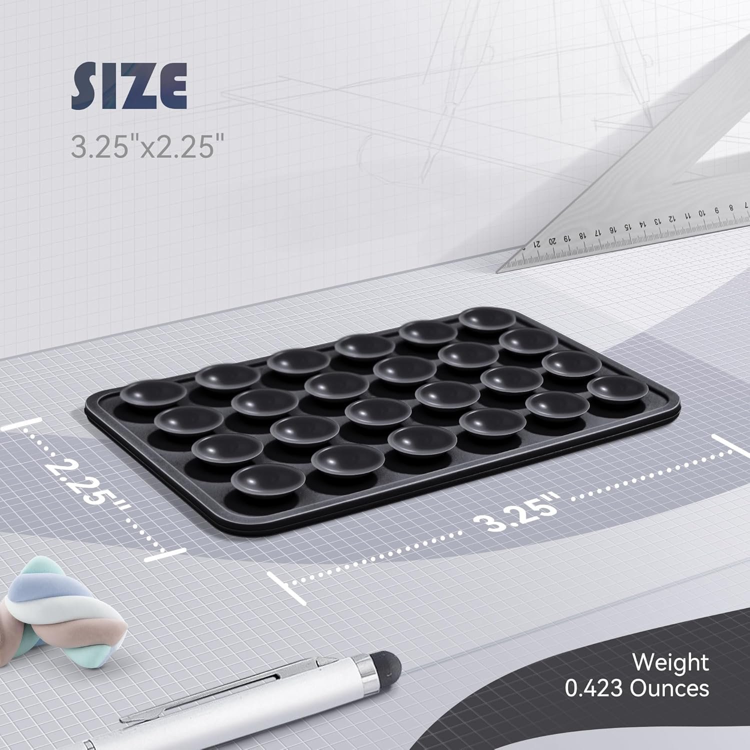 SKYCELL Suction Phone Case for Hands-Free Mobile Accessory Holder Grip, Video Phone Accessory Compatible Mirror, Shower-Black (Pack of-1) - Image 3