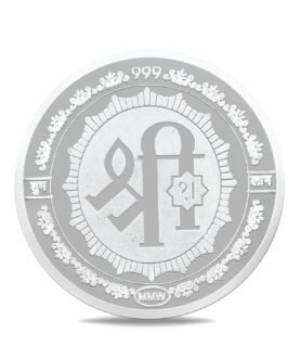PD Silver Hallmarked 999 Pure Silver Laxmi Coin Round, 1 Gram
