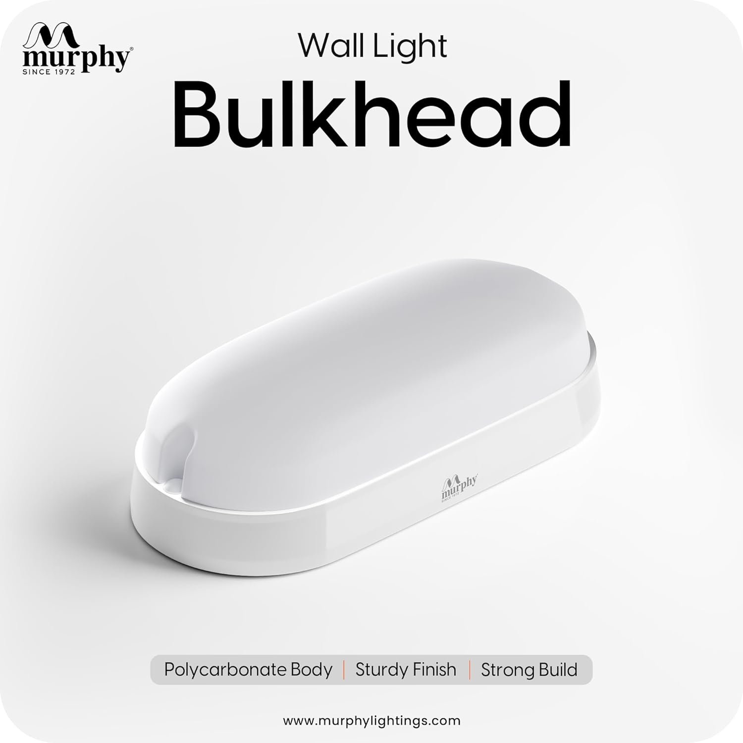 Murphy 10W LED Oval Shape Bulkhead Wall Lamp | IP66 Waterproof Outdoor Light for Gardens, Porches & Bathrooms | Warm White, Pack of 1 | 2-Year Warranty - Image 2