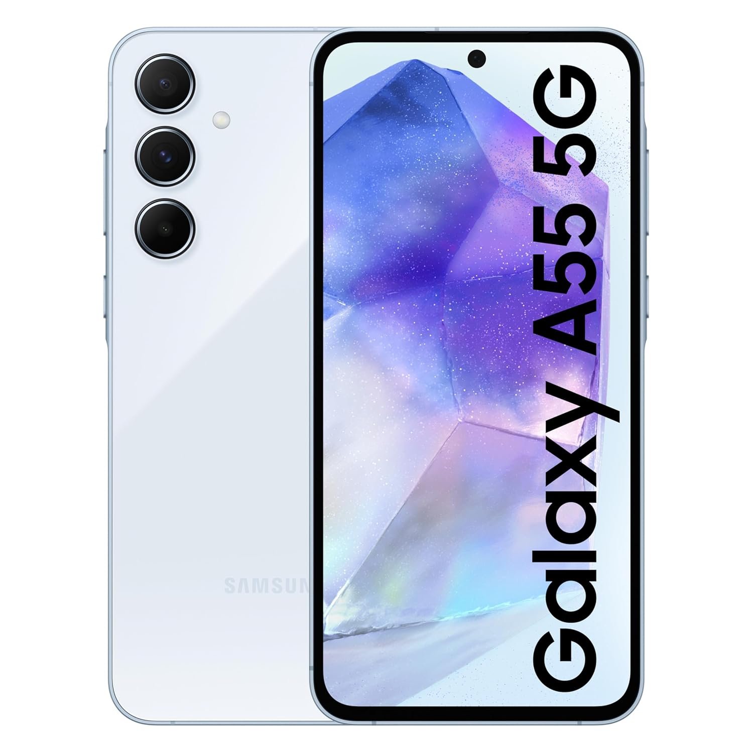 Samsung Galaxy A55 5G (Awesome Iceblue, 8GB RAM, 256GB Storage) | AI | Metal Frame | 50 MP Main Camera (OIS) | Super HDR Video| Nightography | IP67 | Corning Gorilla Glass Victus+ | sAMOLED Display - Image 2