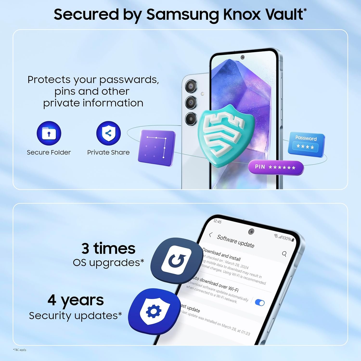 Samsung Galaxy A55 5G (Awesome Iceblue, 8GB RAM, 256GB Storage) | AI | Metal Frame | 50 MP Main Camera (OIS) | Super HDR Video| Nightography | IP67 | Corning Gorilla Glass Victus+ | sAMOLED Display - Image 10