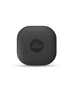 JioTag Air for iOS (Gray) Worldwide Tracker, Pair with Apple Find My app for keys, luggage, bikes, purses etc. inside & outside Bluetooth range, No SIM/subscriptions required, 1+1 year battery, 120 dB
