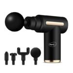 Pigeon Pulse Gun Massager With Digital Display,4 Heads,6 Speed,Rechargeable,Handheld,Percussion Muscle For Full Body Pain Relief,Muscle Relaxation Of Neck,Shoulder,Back,Foot For Unisex (Black)