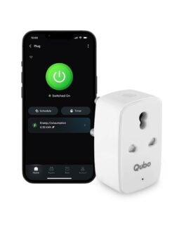QUBO 16A Wifi + BT Smart Plug from Hero Group, Energy Monitoring, Suitable for large appliances like ACs, Geysers & Water Pumps (Voice Control with Amazon Alexa and Google Assistant) QUBO 16A Wifi + BT Smart Plug from Hero Group, Energy Monitoring, Suitable for large appliances like ACs, Geysers & Water Pumps (Voice Control with Amazon Alexa and Google Assistant)