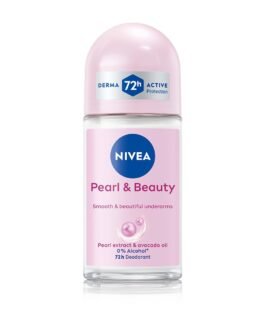 NIVEA Pearl and Beauty 50ml Deo Underarm Roll On | With Pearl Extracts & Avocado Oil | 72 H Long Lasting Floral Scent | 0% Alcohol and Dermat Approved | For Women NIVEA Pearl and Beauty 50ml Deo Underarm Roll On | With Pearl Extracts & Avocado Oil | 72 H Long Lasting Floral Scent | 0% Alcohol and Dermat Approved | For Women