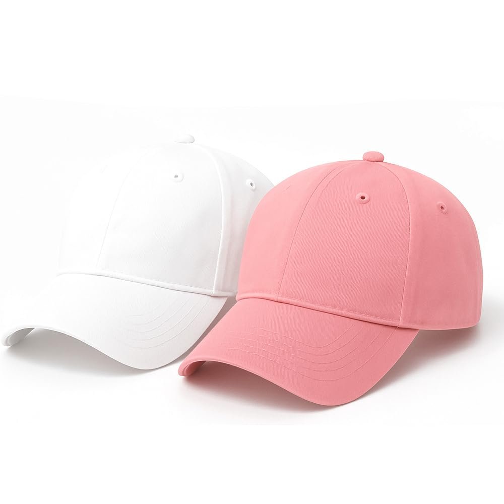 Amazon Brand - Anarva Unisex Cotton Baseball Cap Combo Pack of 2