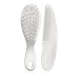 LuvLap Elegant Baby Comb & Brush Set, Soft Bristles for Gentle Hair Grooming, Complete Hair Grooming Kit for Infants, Newborns & Toddlers, Suitable from Birth (0M+), Perfect Baby Shower Gift