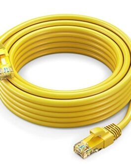 FEDUS 40 Meter Cat6A Shielded Foiled Twisted 4 Pair Sftp Sstp High Speed Gigabit Computer Network Internet Rj45 Lan Wire Patch Ethernet Cable For Printer, Personal Computer YELLOW FEDUS 40 Meter Cat6A Shielded Foiled Twisted 4 Pair Sftp Sstp High Speed Gigabit Computer Network Internet Rj45 Lan Wire Patch Ethernet Cable For Printer, Personal Computer YELLOW