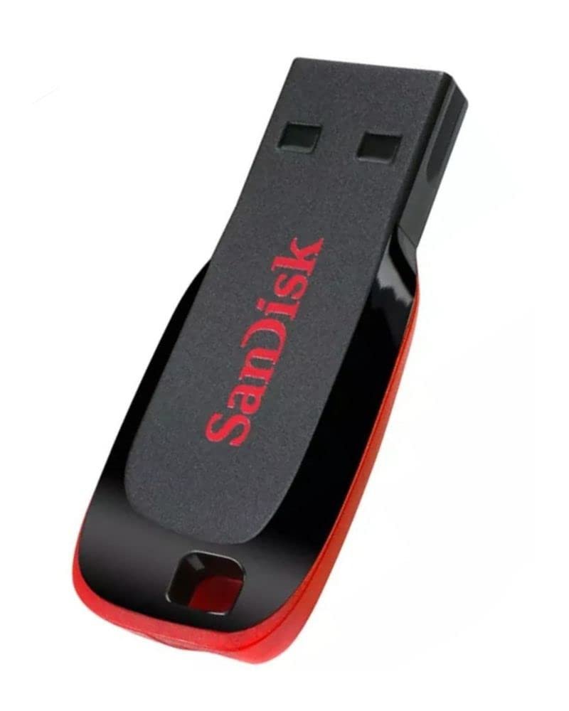 SanDisk Cruzer Blade 128GB, USB 2.0, Flash Drive, Pendrive, Red, 5Y Warranty (SDCZ50-128G-I35) - Image 2