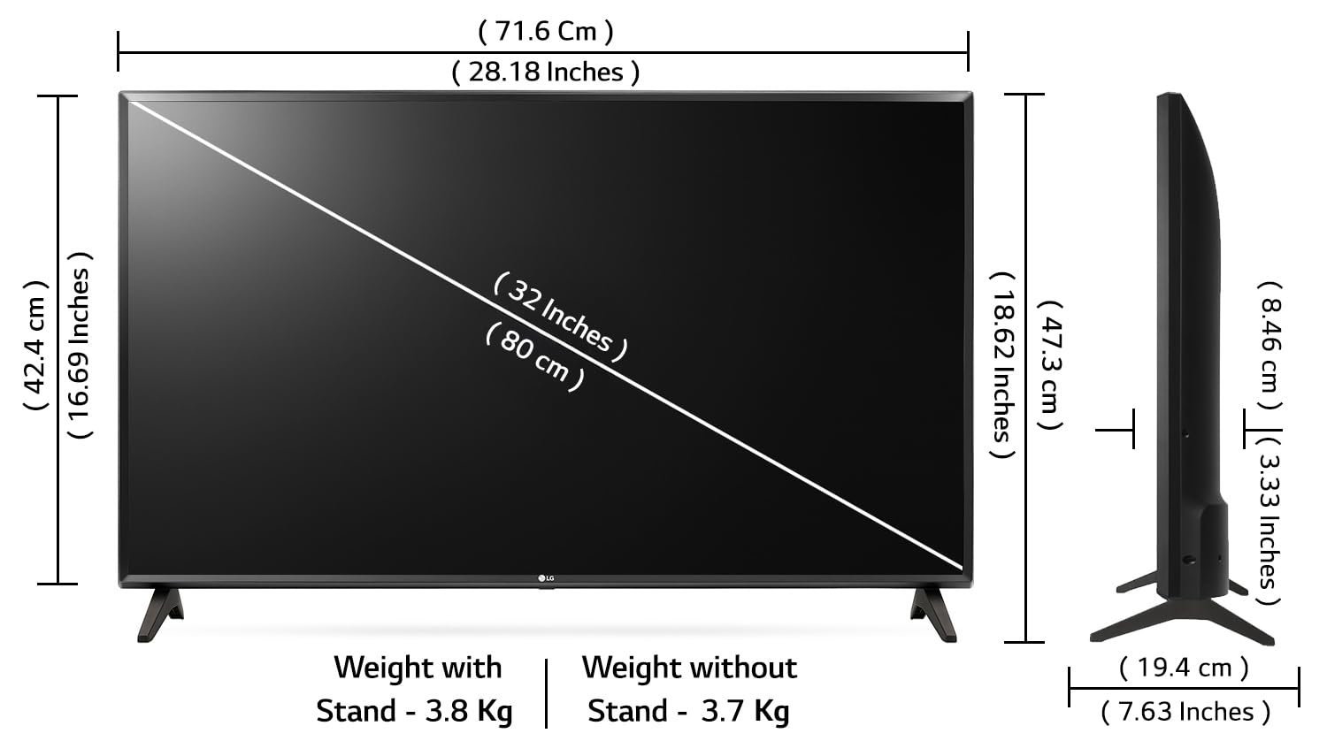 LG 80 cms (32 inches) LR570 Series Smart webOS LED TV 32LR570B6LA - Image 6