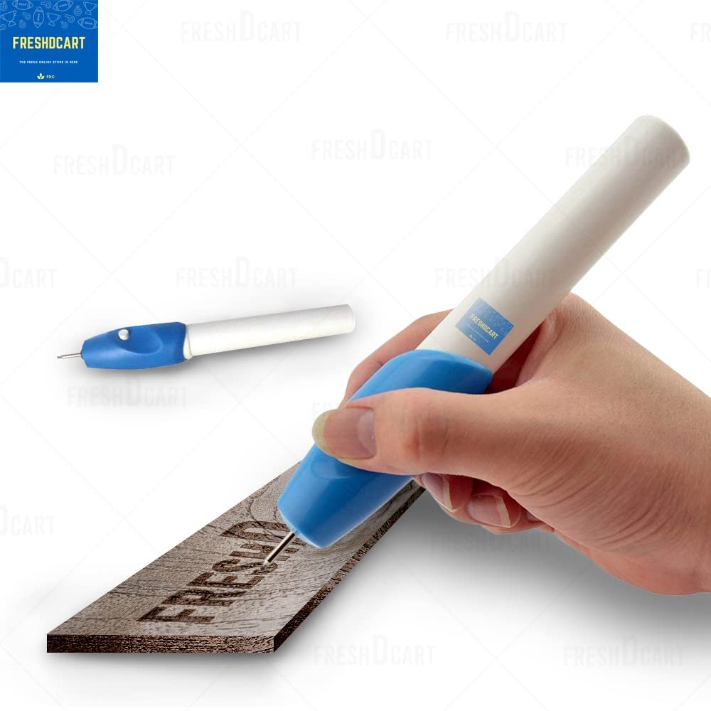 FreshDcart FDC-12A Electric Engraving Pen – Compact Engraving Machine for Metal, Glass, Jewellery, Wood &Plastic with Extra Nib – Ideal Tool for Crafting and Marking Tasks (White) - Image 7