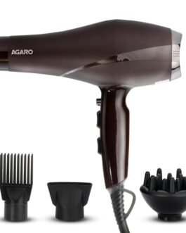 AGARO HD-1120 2000W AC Professional Hair Dryer with Comb, Concentrator & Diffuser Nozzles, Hot & Cold Air, 2 Speed & 3 Temperature Settings with Cool Shot, Hair Dryer & Blower for Men & Women AGARO HD-1120 2000W AC Professional Hair Dryer with Comb, Concentrator & Diffuser Nozzles, Hot & Cold Air, 2 Speed & 3 Temperature Settings with Cool Shot, Hair Dryer & Blower for Men & Women