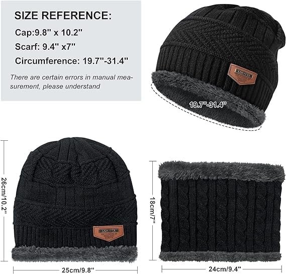 Fitness Mantra® Sports Winters Cap & Muffler for Men & Women| Beanie Cap| 1 Set| (Multicolor) - Image 7
