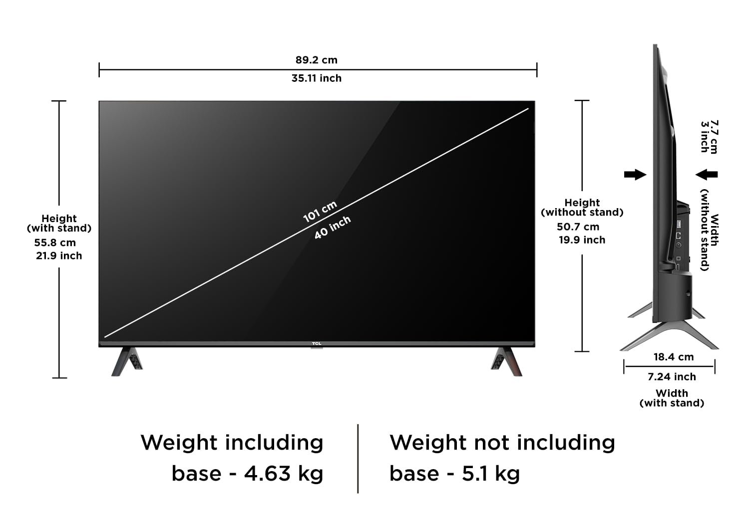 TCL 101 cms (40 inches) V5C Series Full HD Smart QLED TV Google TV 40V5C - Image 6