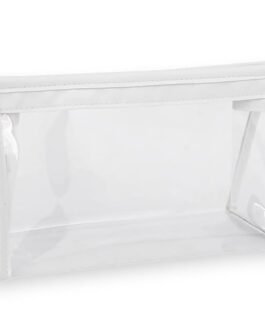 GLUN ® Stationary Transparent Pouch with Zipper Closing for Girls & Boys,Pouch for School,Collage,Office,Cosmetic Use Bag for Women,Multi-Purpose Bag,White GLUN ® Stationary Transparent Pouch with Zipper Closing for Girls & Boys,Pouch for School,Collage,Office,Cosmetic Use Bag for Women,Multi-Purpose Bag,White