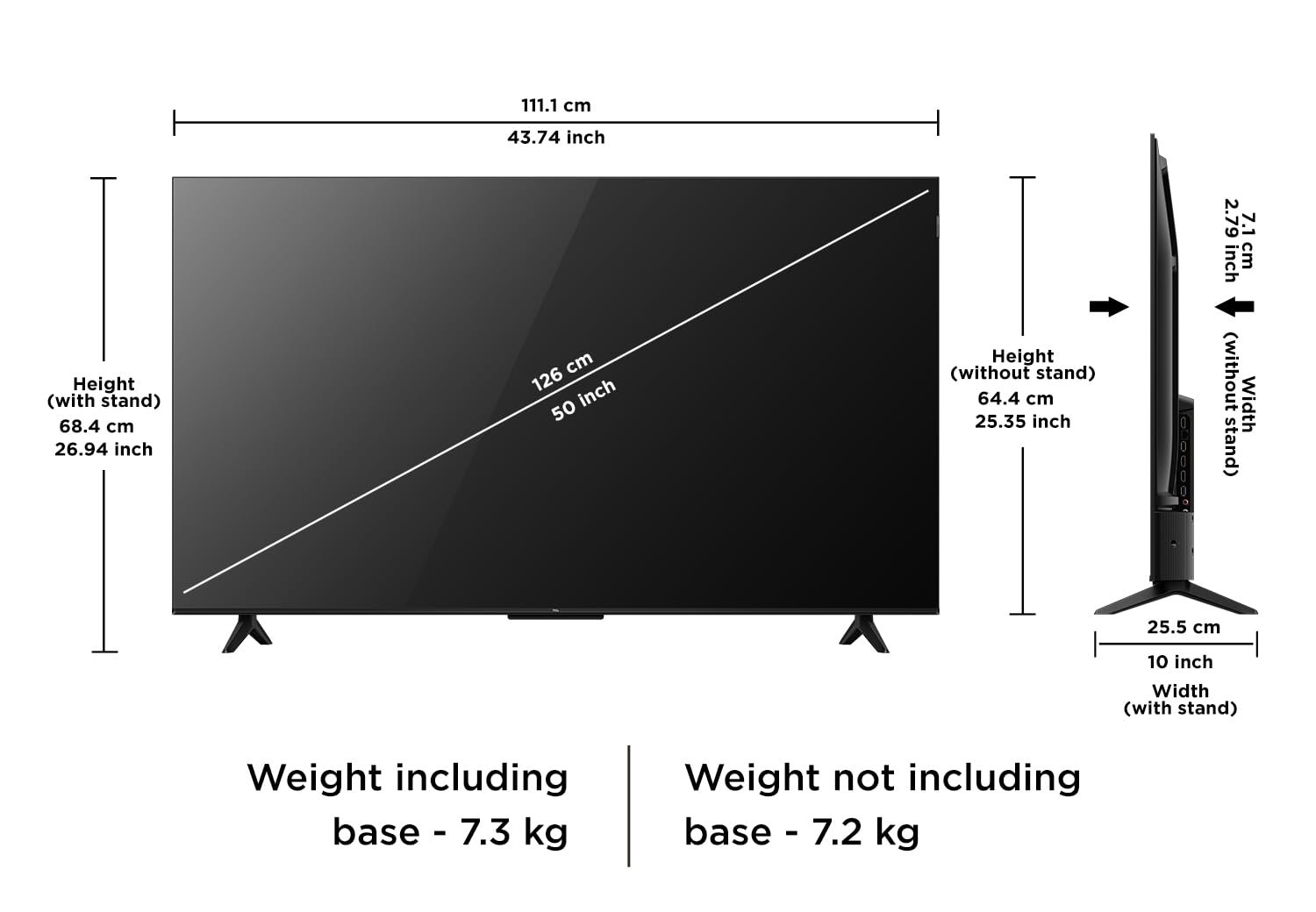TCL 126 cm (50 inches) Metallic Bezel-Less, FHD Smart QLED Google TV 50S5K - Image 7