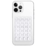 INEFABLE Suction Phone Case, Phone Suction Sticker, Silicone Suction Phone Case for Hands-Free Mobile Accessory Holder Grip, Video Phone Accessory (White – Pack of 1)