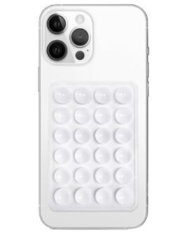 INEFABLE Suction Phone Case, Phone Suction Sticker, Silicone Suction Phone Case for Hands-Free Mobile Accessory Holder Grip, Video Phone Accessory (White – Pack of 1) INEFABLE Suction Phone Case, Phone Suction Sticker, Silicone Suction Phone Case for Hands-Free Mobile Accessory Holder Grip, Video Phone Accessory (White – Pack of 1)