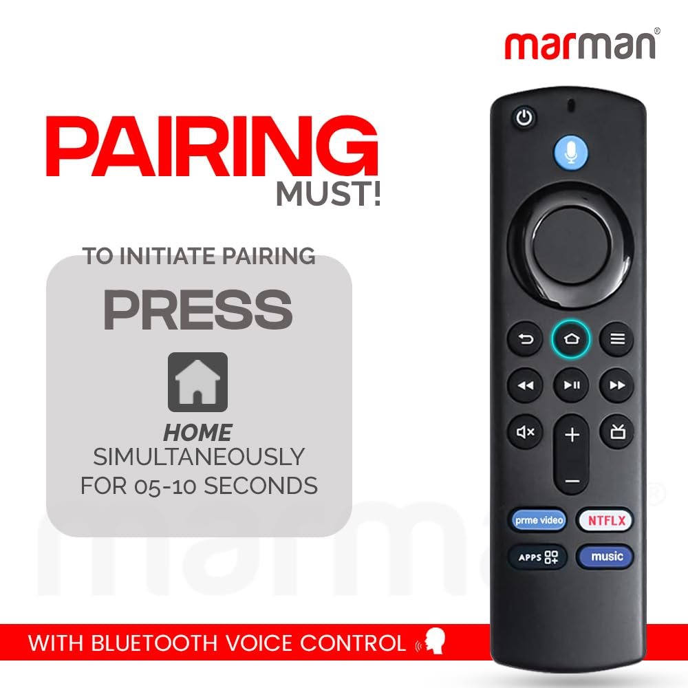 marman® TV Remote Compatible with Amazon Fire Stick 3rd Generation Original Model L5b83G S3L46N Suitable for 4K System with Voice Command and Bluetooth Connection - Device Requires Pairing - Image 2
