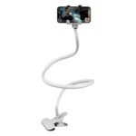 SWAPKART SWAPKART Flexible Mobile Tabletop Stand, Metal Built -for Video, Heavy Duty Foldable Lazy Bracket Clip Mount, Multi Angle Clamp for All Smartphones (White)