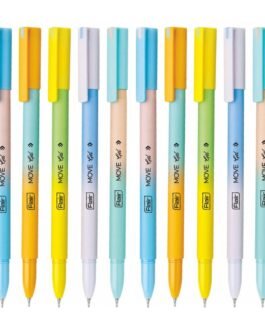 FLAIR Move Gel Pen | Minimalistic & Aesthetic Matt Finish Pastel Body Colors | Effortless Writing With Sleek Clip Design | Blue Ink, Set Of 10 FLAIR Move Gel Pen | Minimalistic & Aesthetic Matt Finish Pastel Body Colors | Effortless Writing With Sleek Clip Design | Blue Ink, Set Of 10