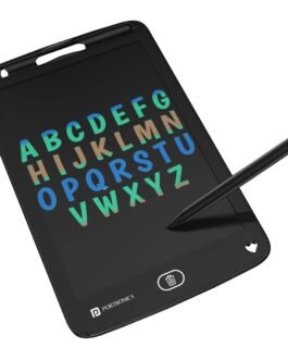 Portronics Ruffpad 8.5M Multicolor LCD Writing Pad with Screen 21.5cm (8.5-inch) for Drawing, Playing, Handwriting Gifts for Kids & Adults, India’s first notepad to save and share your child’s first creatives via Ruffpad app on your Smartphone(Black)