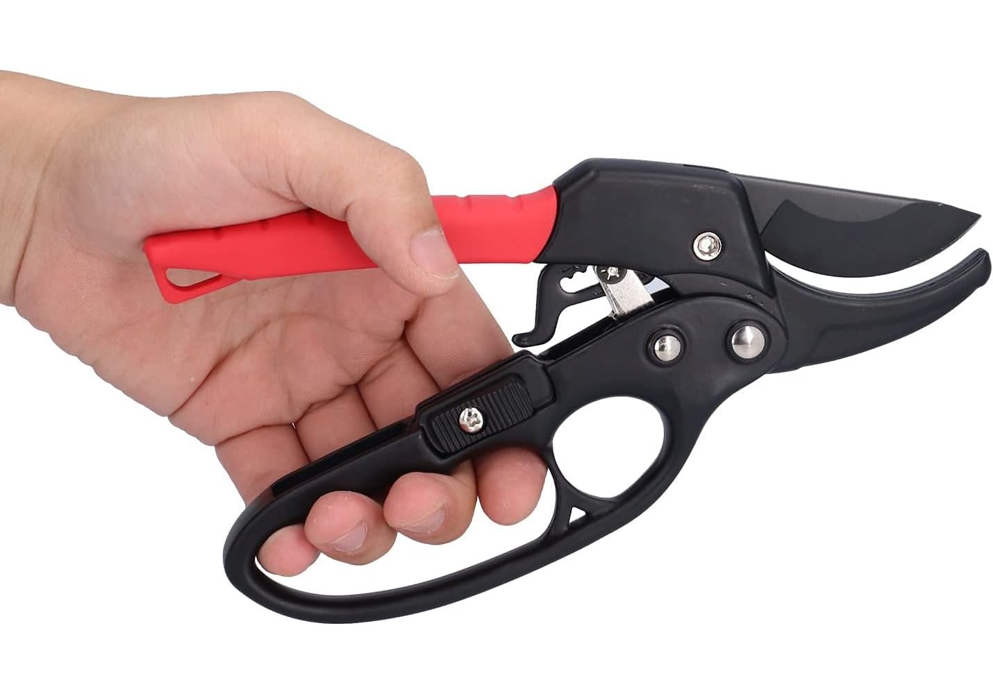 GardenZeek Gardening Scissor Stainless Steel Garden Snip with Safety Lock Garden Shears Sharp Cutter Pruners Scissor for Lawn, Garden & Potted Plants (Red) - Image 2