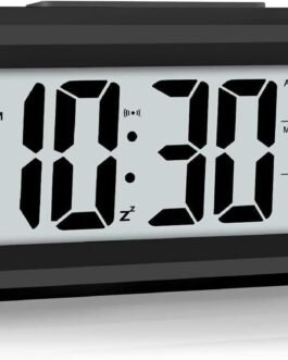 AERYS Digital Alarm Clock with Automatic Sensor, Date and Temperature Display, Compact Desk Table Clock for Students, Home, Office, Bedroom, Living Room,Home Decor, Corporate Use (Black Digital) AERYS Digital Alarm Clock with Automatic Sensor, Date and Temperature Display, Compact Desk Table Clock for Students, Home, Office, Bedroom, Living Room,Home Decor, Corporate Use (Black Digital)