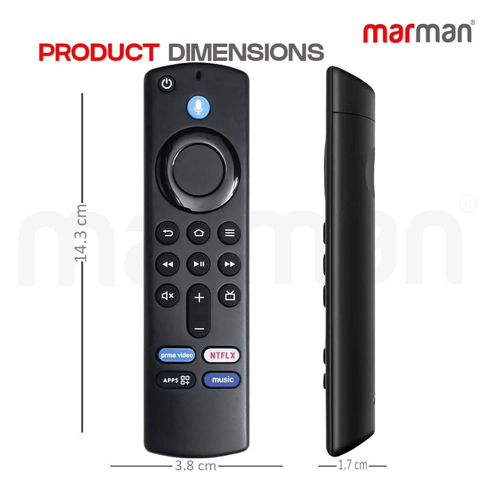 marman® TV Remote Compatible with Amazon Fire Stick 3rd Generation Original Model L5b83G S3L46N Suitable for 4K System with Voice Command and Bluetooth Connection - Device Requires Pairing - Image 5