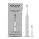 Winston Rechargeable Sonic Electric Toothbrush with Super Soft Bristles for Adults | IPX8 Waterproof with 5 Cleaning Modes | Suitable for Sensitive Gums 1-Year Warranty (White)
