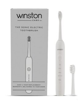 Winston Rechargeable Sonic Electric Toothbrush with Super Soft Bristles for Adults | IPX8 Waterproof with 5 Cleaning Modes | Suitable for Sensitive Gums 1-Year Warranty (White) Winston Rechargeable Sonic Electric Toothbrush with Super Soft Bristles for Adults | IPX8 Waterproof with 5 Cleaning Modes | Suitable for Sensitive Gums 1-Year Warranty (White)