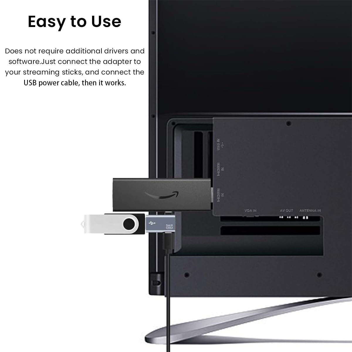 ETZIN Micro to USB Adapter OTG Cable Adapter for Fire TV Stick 4K Powered Micro USB to USB OTG Adapter for Android Phone Tablet and More Host Devices with Micro USB - Image 5