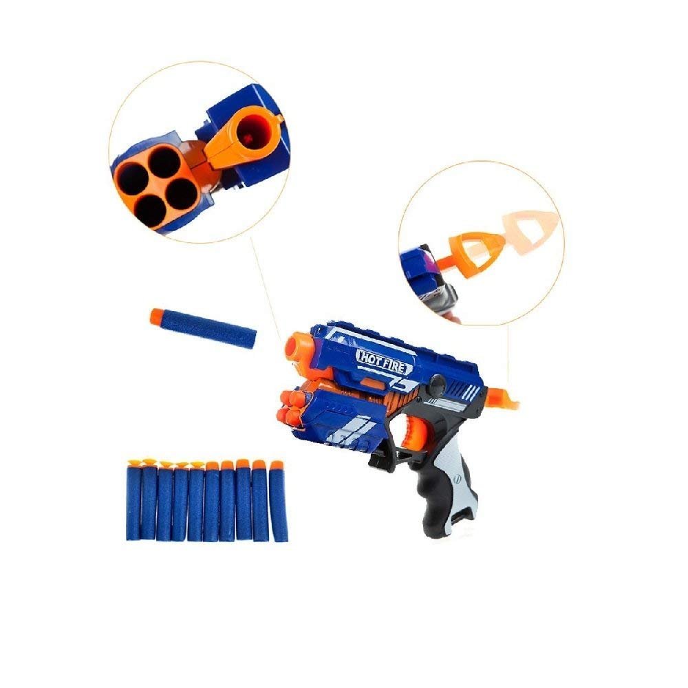 Storio Blaze Storm Hot Fire Soft Bullet Gun Toy With 10 Safe Soft Foam Bullets, Fun Target Shooting Battle Fight Game For Kids Boys (Blaze Storm- Hot Fire),Multicolor - Image 6