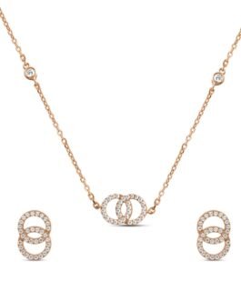 ZAVYA 925 Sterling Silver Linked Destiny Rose Gold Plated Jewellery Set | Gifts for Women and Girls | With Certificate of Authenticity and 925 Hallmark ZAVYA 925 Sterling Silver Linked Destiny Rose Gold Plated Jewellery Set | Gifts for Women and Girls | With Certificate of Authenticity and 925 Hallmark