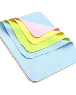 HUMBLE Microfiber Cleaning Cloth for Laptop Screens, Monitors, Keyboards, Phones, Cameras, Tablets, Sunglasses & More – Soft, Lint-Free, Reusable Wipes – Random Colors (Pack of 5)