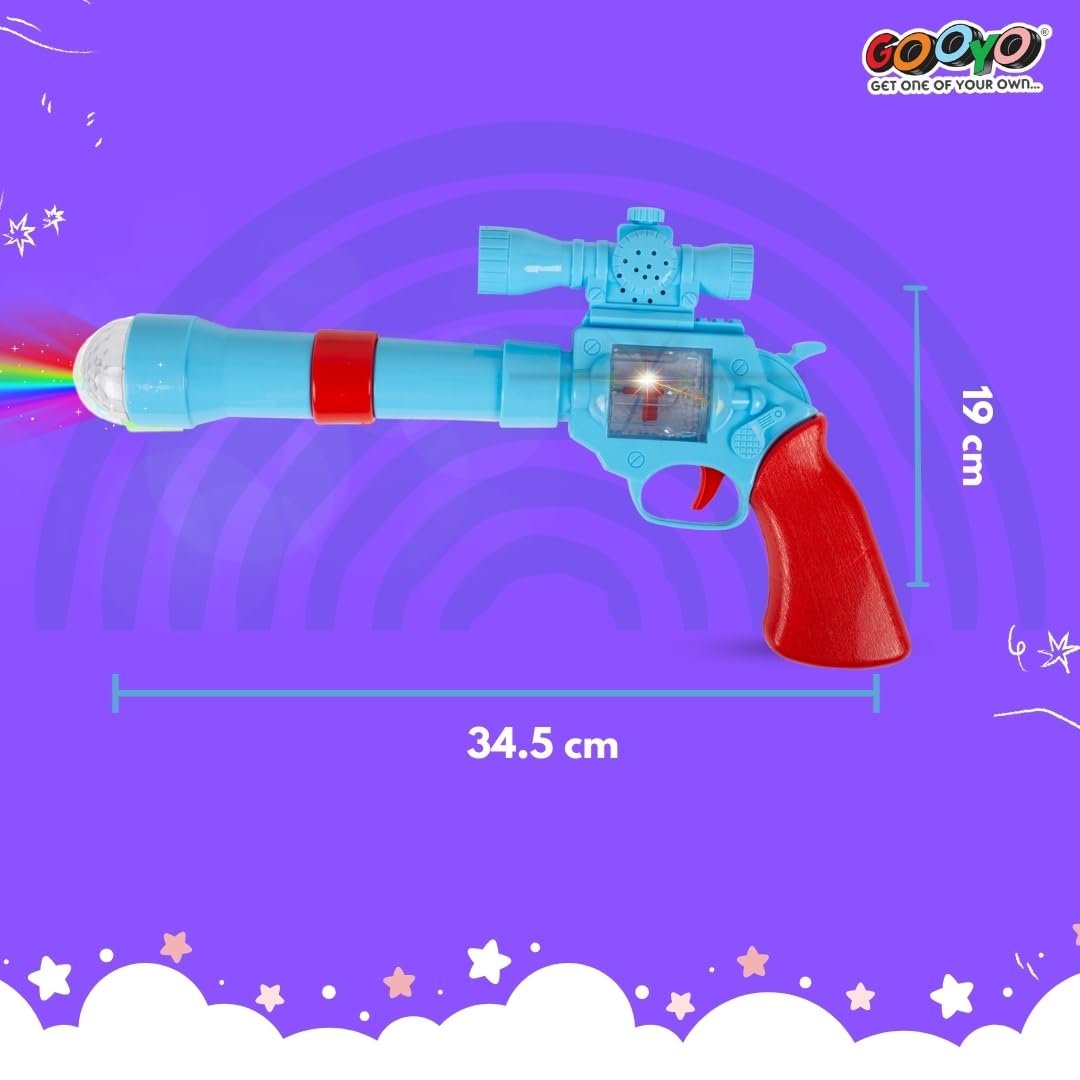 Gooyo GY938 Battery Operated 3D Projection Strike Toy Gun with Vibrant Light & Sound Effects for Kids/Gifts/Toddlers | Blue Color, Power Source: 3xAA Battery (Not Included) - Image 4