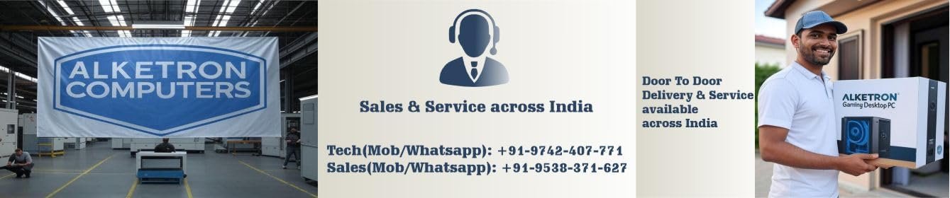 ALKETRON Portable Desktop Mini PC with WiFi & Bluetooth - 512GB M.2 SSD - 8GB RAM -windows11 & MS Office - Free 64GB pendrive - 1 Year Warranty (Student Edition - CPU Only) - Image 3