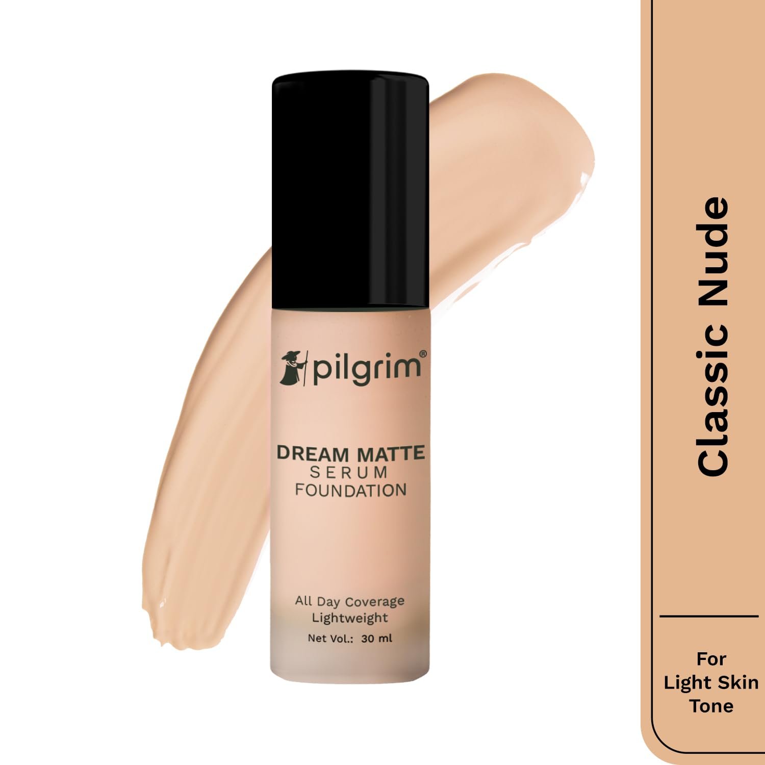 Pilgrim Medium Classic Nude Serum Liquid Foundation, Matte & Poreless,30 ml | Foundation for face make up infused |Water-Resistant,All Day Coverage|All Skin Types - Image 2