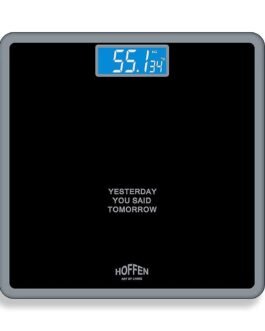 Hoffen Thick Tempered Glass Digital Electronic LCD Personal Body Weight Machine for Body Weight Fitness (HO-18-Black) with Two Years Warranty