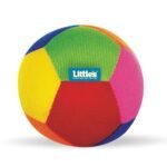 Little’s Soft Plush Baby Ball with Rattle Sound (size 11 cm,M), Multi color, Softball