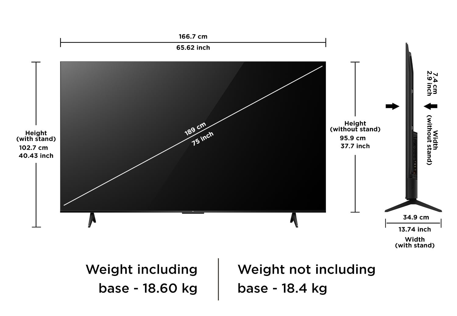 TCL 189 cm (75 inches) Metallic Bezel Less Series 4K Ultra HD Smart LED Google TV 75V6C (Black) - Image 7