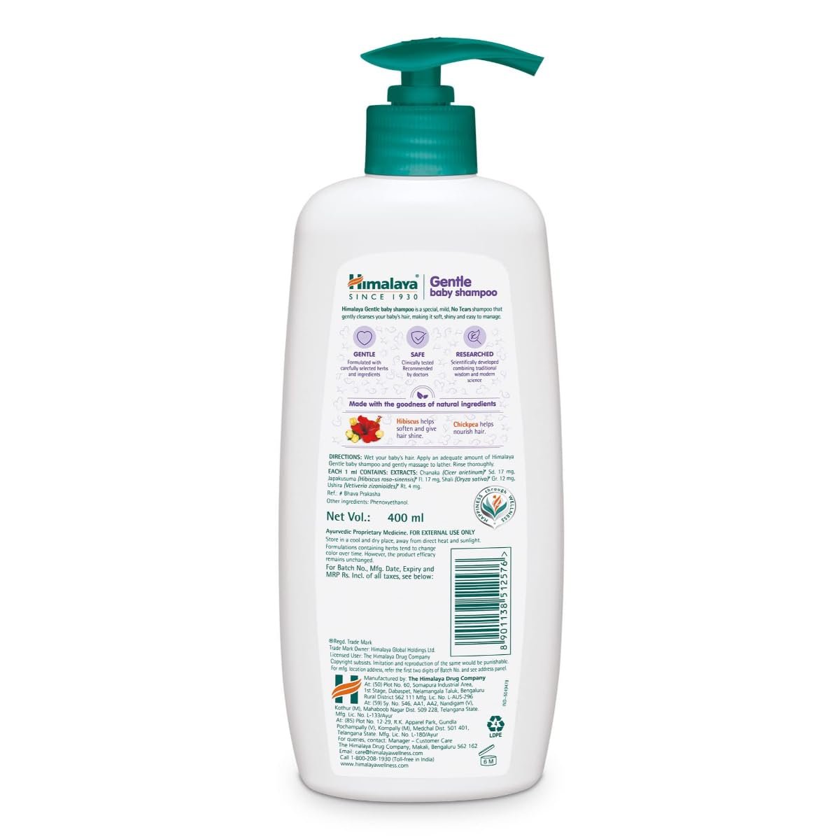 Himalaya Gentle Baby Shampoo (400 ml) - Image 2