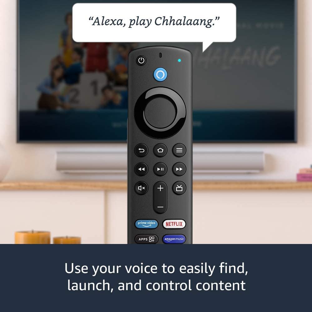 FEDDERS Compatible Voice Remote (3rd Gen) with TV Controls | Requires Compatible Fire TV Device | 2021 Release