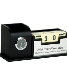 SHIVOM CRAFTS Pen Stand For Office Table, Desk Organizer With Wooden Calendar, Pen Stand, Mobile Holder For Home And Office – Customized Personalized Gift/Get Name Printed (Silver, Stationery) SHIVOM CRAFTS Pen Stand For Office Table, Desk Organizer With Wooden Calendar, Pen Stand, Mobile Holder For Home And Office – Customized Personalized Gift/Get Name Printed (Silver, Stationery)