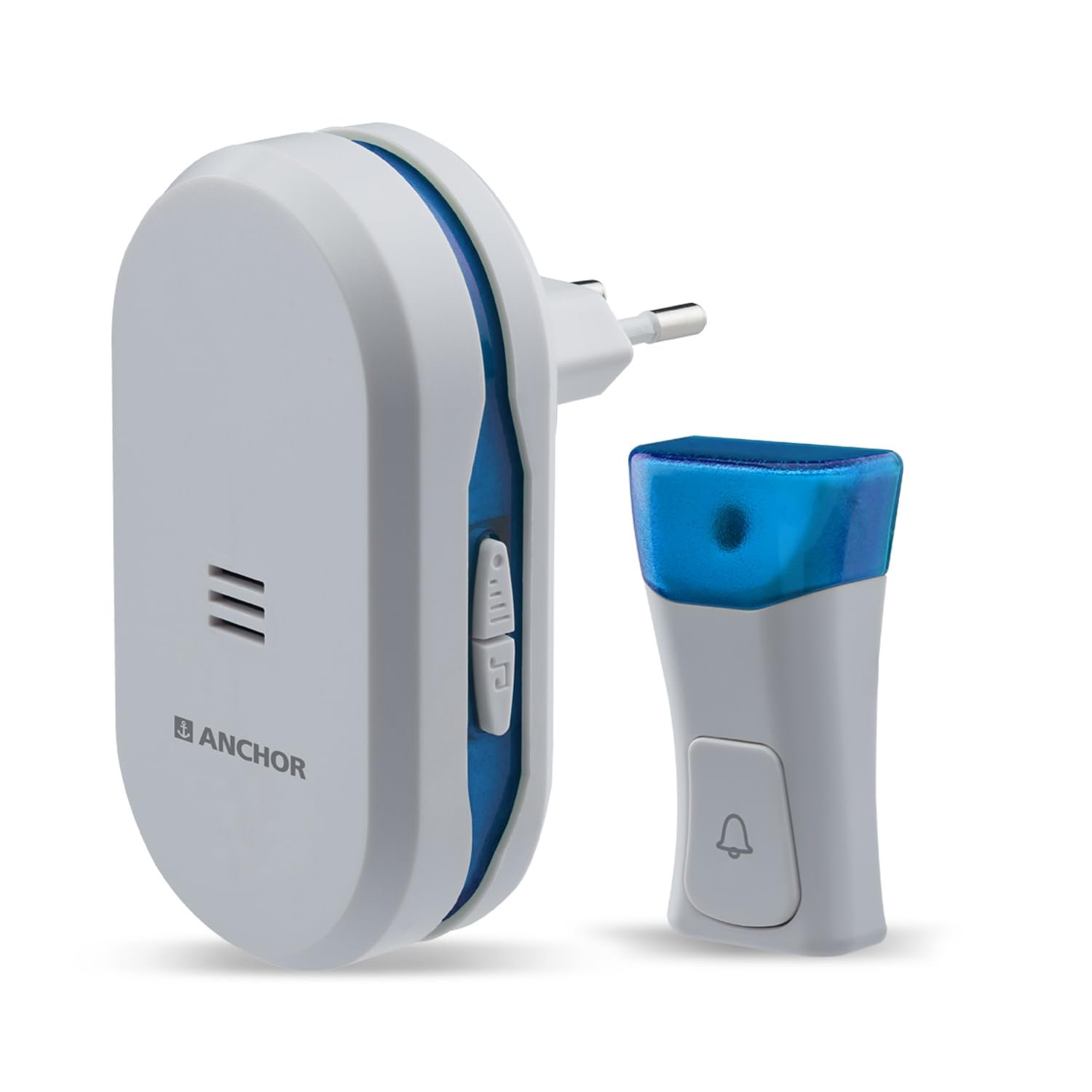 Anchor by Panasonic Wireless Doorbell | 45 Melodies Calling Bell for Home, Office with 120 Meter Operating Range | Door Bell for home (22720)