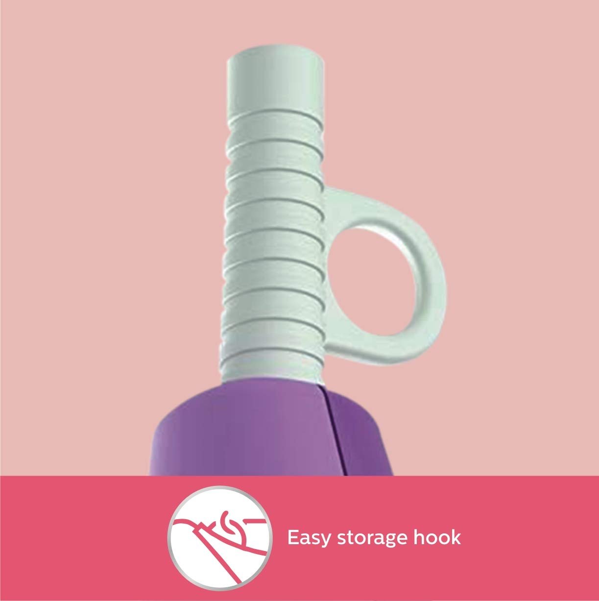 Philips HP8100/46 Compact Hair Dryer| 2 Flexible heat setting| ThermoProtect prevents overhearting | 1000 Watts- Purple - Image 7