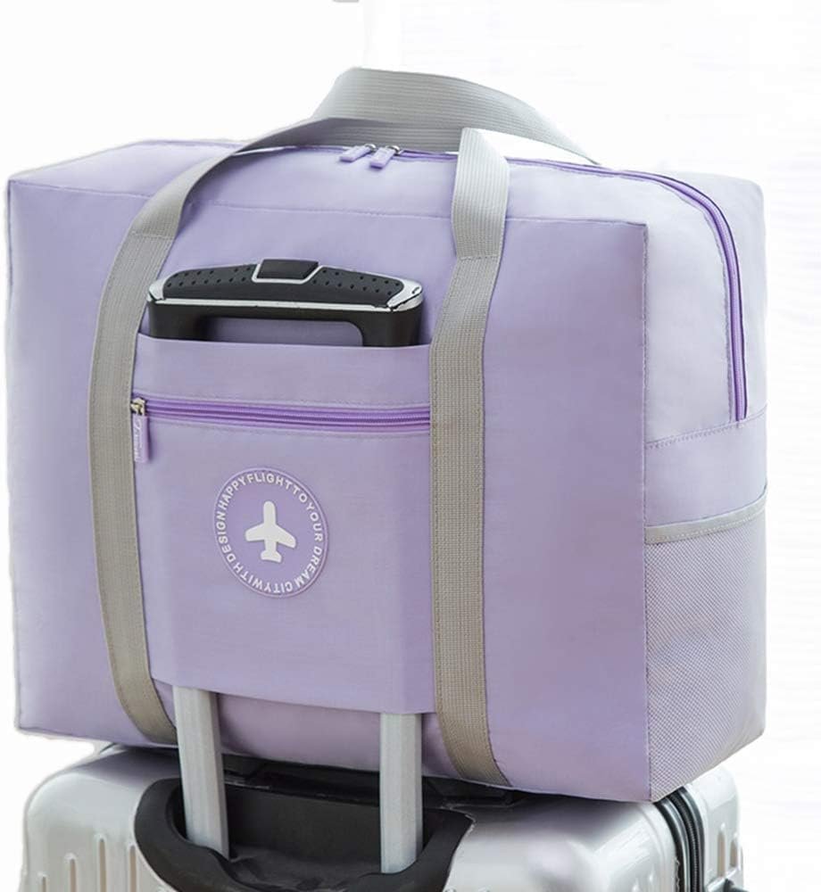 Handcuffs Polyester Travel Duffel Bag|Foldable|Lightweight|Waterproof|Luggage|Airplane|Carry-On|Flight Bags|Travelling|Holiday|Outing|Sports|Weekend|Gifts (Purple, Width: 15.24 Cm) - Image 2